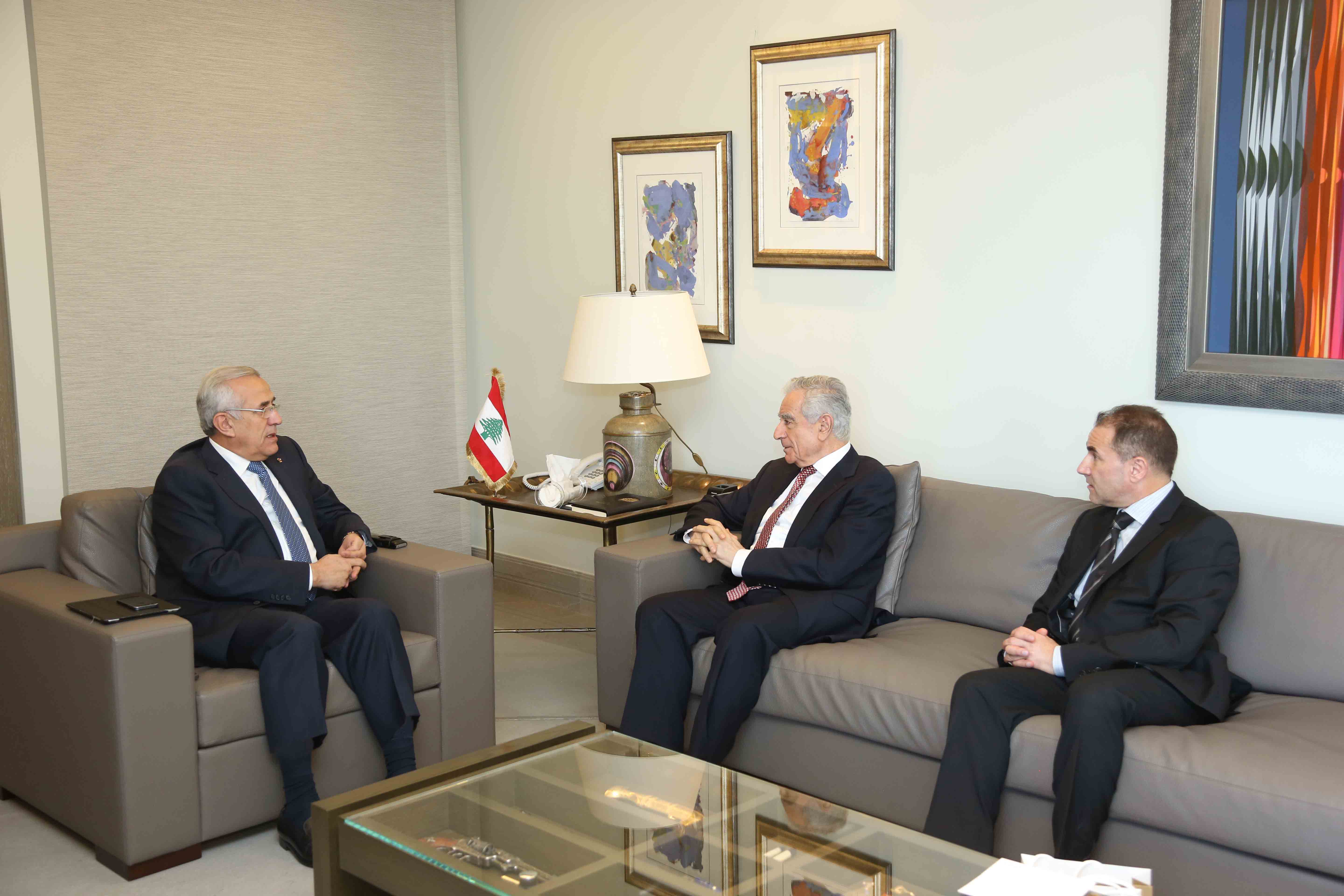 Former President Michel Sleiman Meets Dr Joseph Jabra